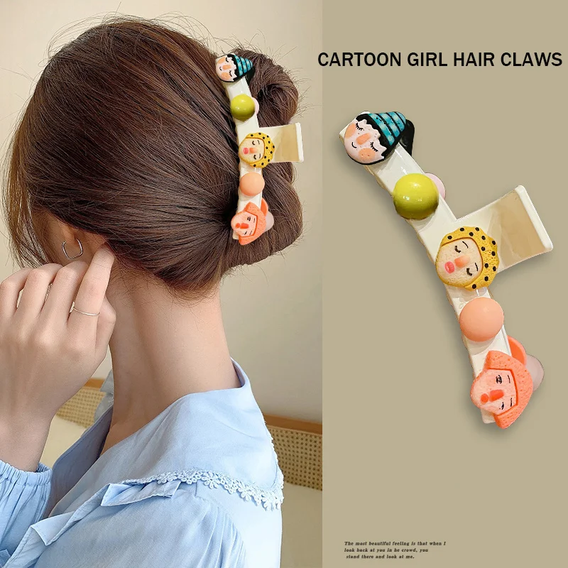 

New Women Elegant Korean Cute Girl Cartoon Hair Claws Sweet Hair Hold Headdress Hairpin Fashion Hair Accessories