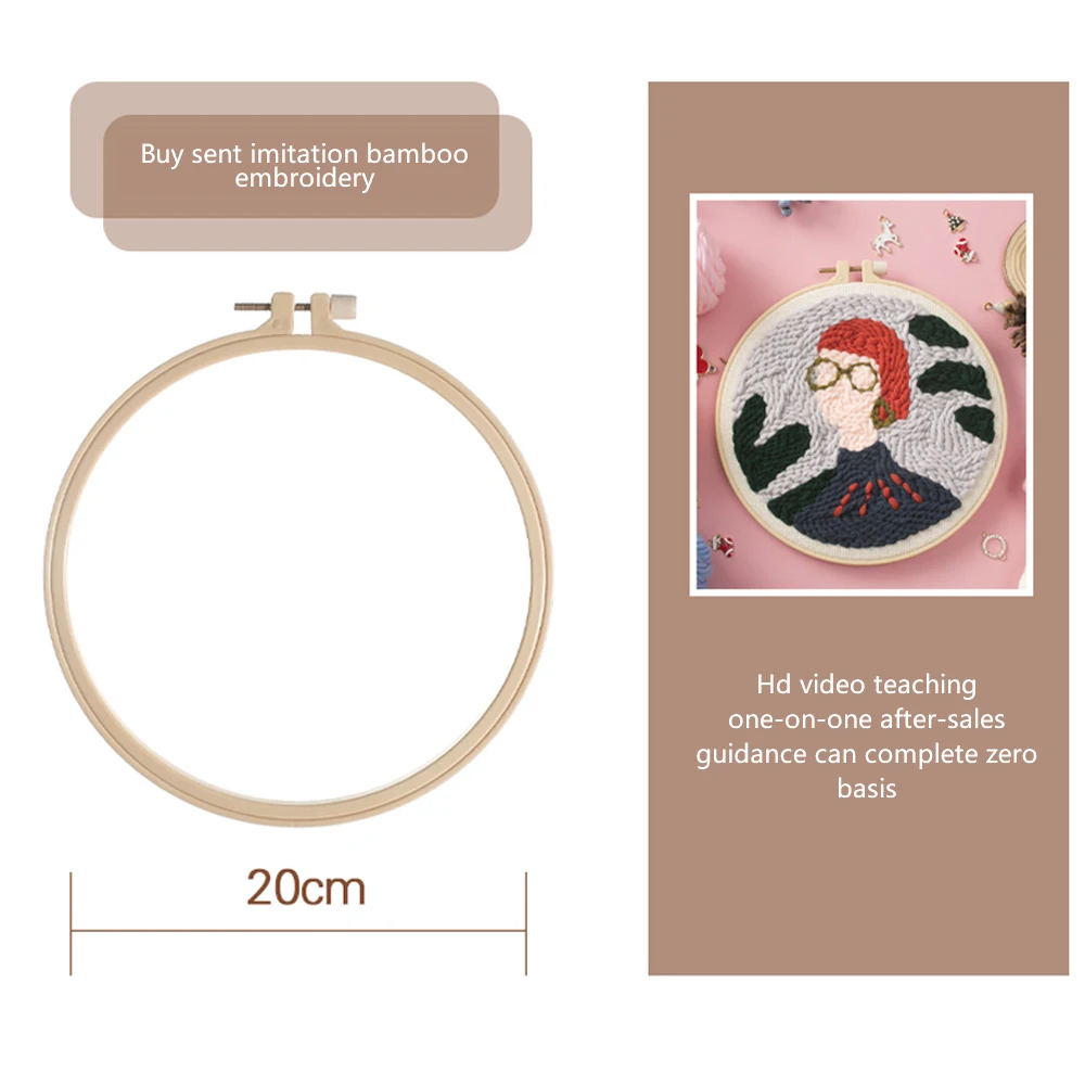 Набор для вышивки иглой Стартовый инструмент тканью с рисунком сделай сам набор