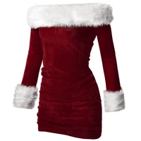 s 2xl deluxe women christmas costume dress cosplay santa claus uniform holiday party fancy dress