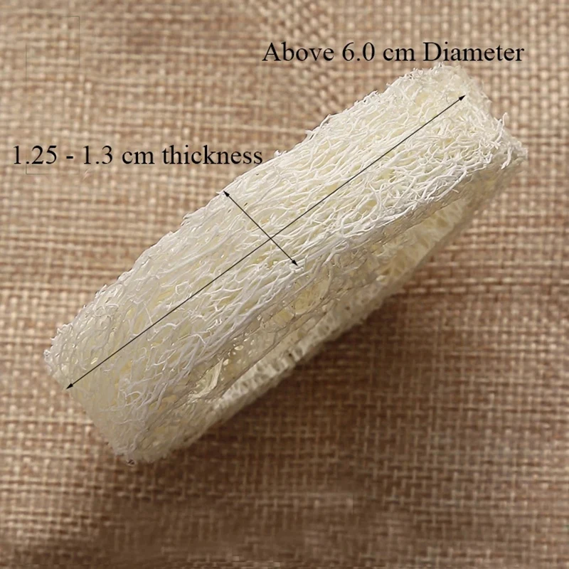 

150Pcs Natural Loofah Luffa Loofa Slices Handmade Loofah Soap Box Tray Tools Cleaner Sponge Facial Soap Holder