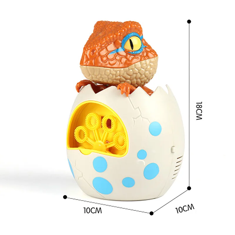 

Cartoon Dinosaur Egg Bubble Maker Electric Bubble Machine Automatic Bubble Making Toy Summer Kids Entertainment Bubble Toy Gift
