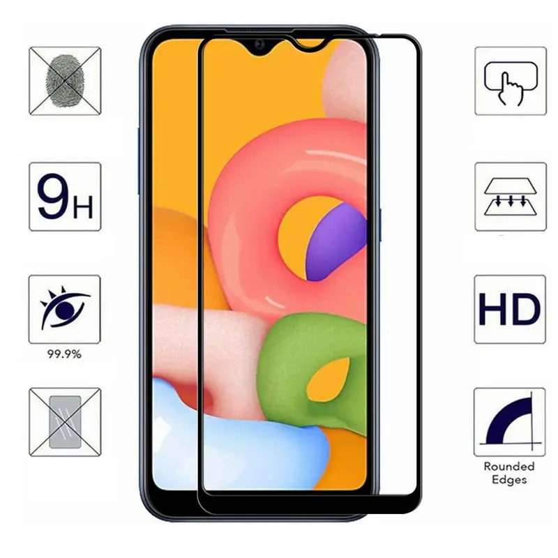 Для SAMSUNG Galaxy A01 A015 A015F A015G Защитная пленка для экрана Защитная пленка для Galaxy A 01 015 полное покрытие закаленное стекло Skla