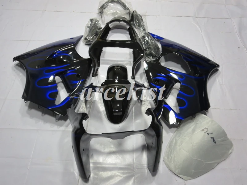 

4 подарки Новый ABS мотоцикл полный обтекатель комплект подходит для kawasaki Ninja ZX-6R 636 6R 00 02 01 2000 2001 2002 Боди Набор голубое пламя