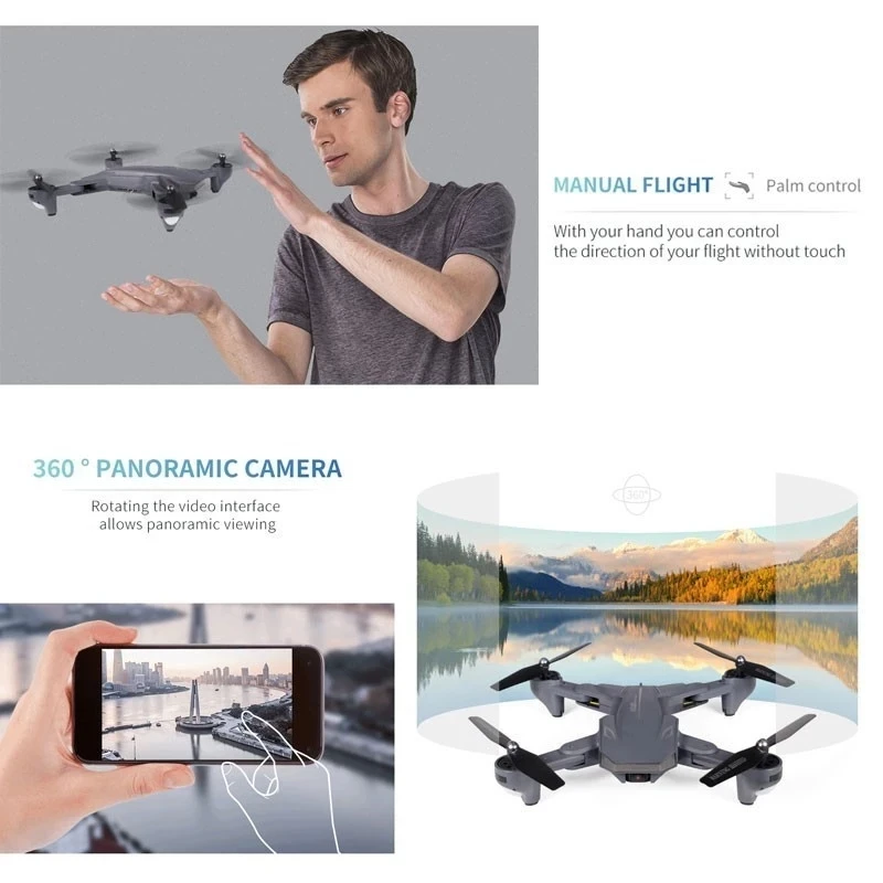 VISUO XS816 XS809S складной Дрон для селфи с широким углом МП/2 Мп HD камера Квадрокоптер