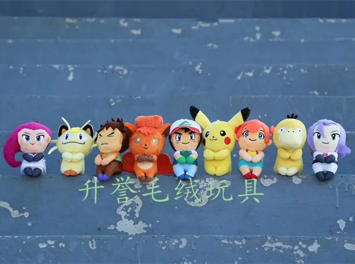 10 12 см TAKARA TOMY pokemon Иви и Пикачу пепельный Кетчум Meowth плюшевые игрушки для