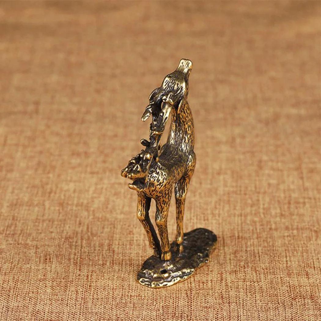 

Ornament Deer Figurine Small Solid Statue Animal Xmas Collection Craft