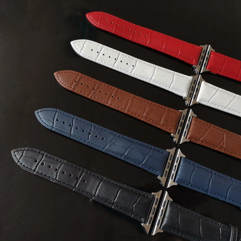 Ремешок из натуральной коровьей кожи для Apple Watch Band 38 мм 42 Series 5/4/3/2/1 iwatch ремешок 40 44