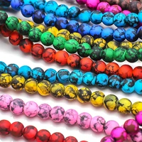 30piece imitation ceramic ink glass loose spacer beads handmade jewelry making diy bracelet necklace decor wholesale 8mm