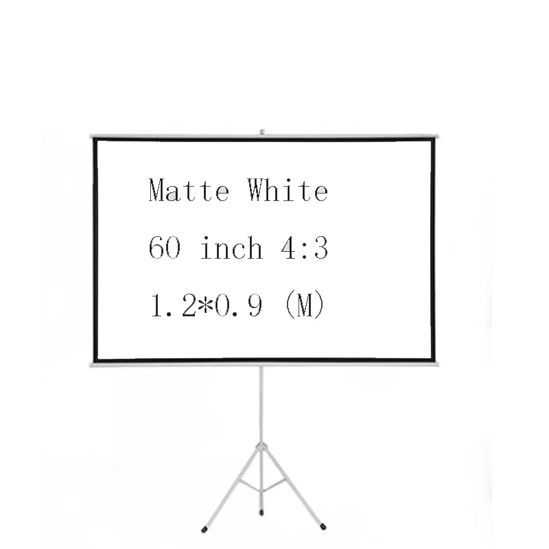 

Thinyou Three-legged bracket Portable Folded 60inch 4:3 projector screen HD Floor stand Matt White For Family Or Business