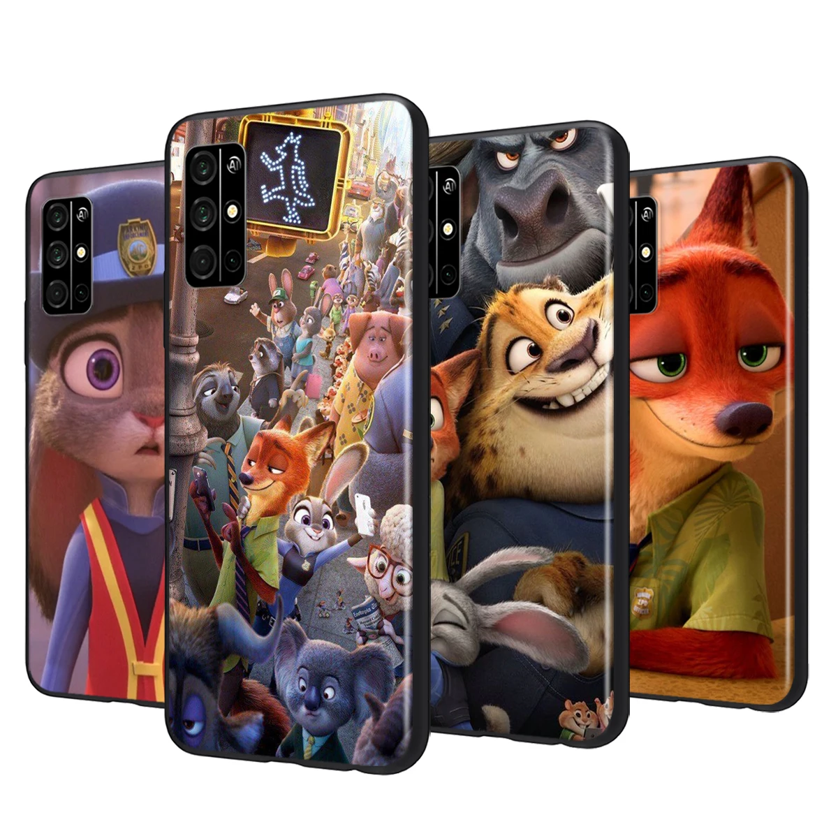 

Soft Silicone Cover Disney Zootropolis For Honor 50 X20 SE V30 30 30S Magic 3 Play 5 5T Pro Plus 5G Black Phone Case