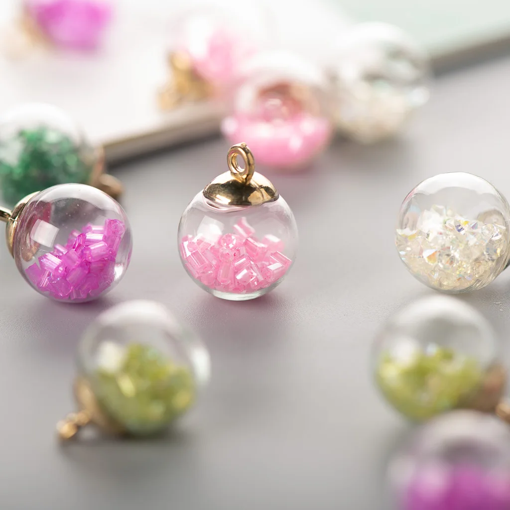 16 #10 шт полые стеклянные бусины ручной работы не натуральные каменные