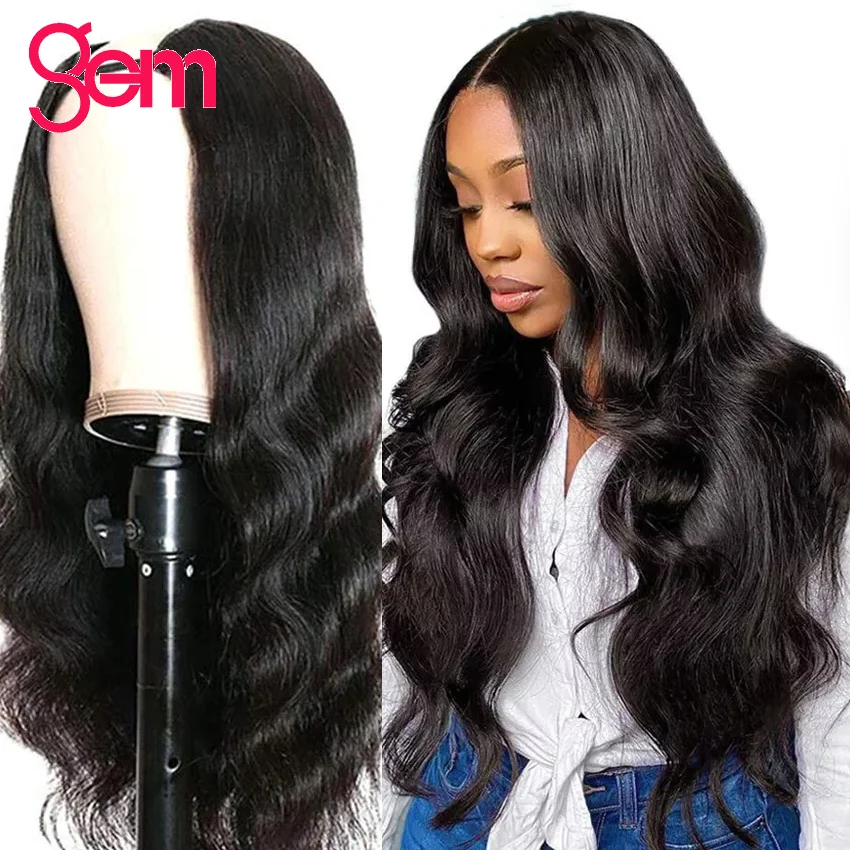 

Парик безклеевой U-образной формы для чернокожих женщин, дешевый бразильский парик из натуральных человеческих волос, плотность 180%, настоящ...