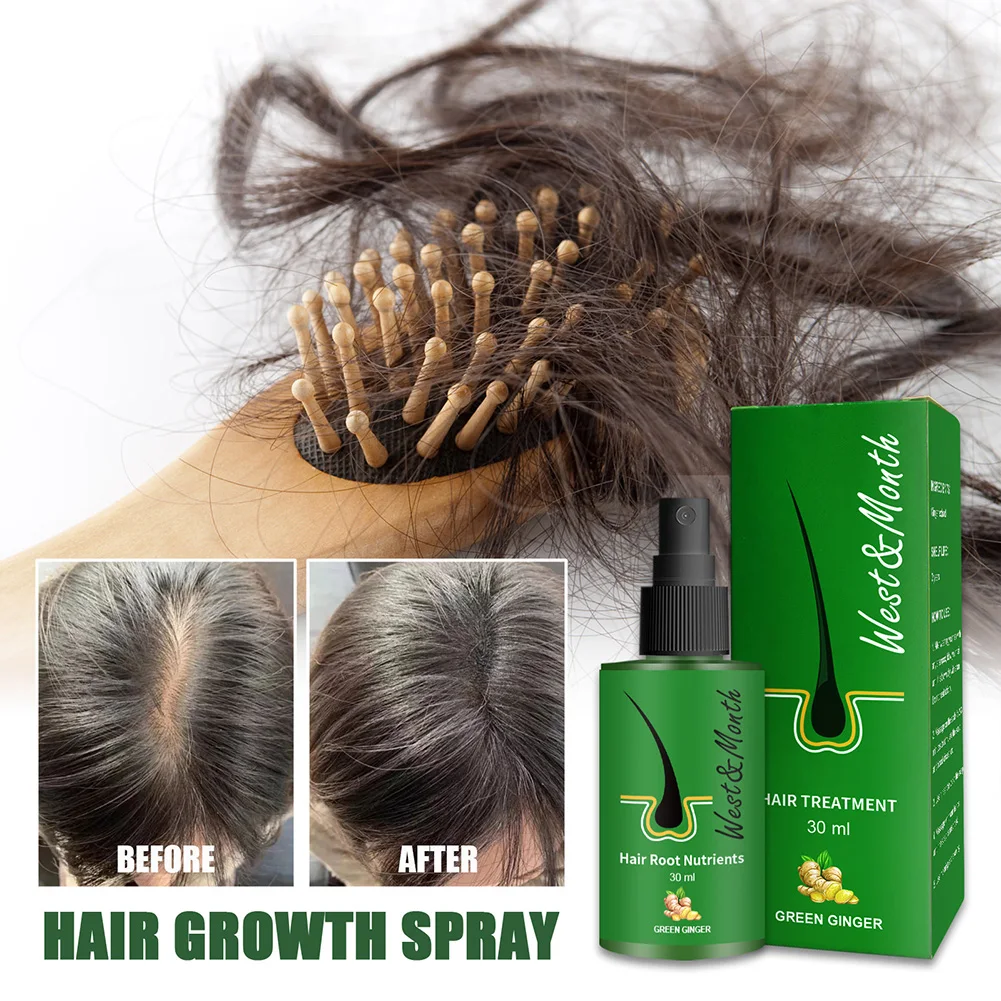 

HaHair Care Hair Growth Serum Ginger Essence Hair Loss Treatment Promote Regrowth Natural Dense Hair Growth Serum