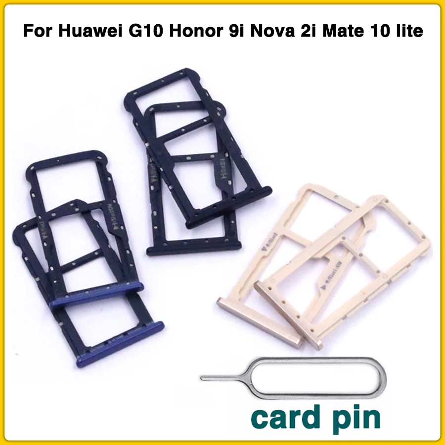 Новый слот для SIM карты Mate 10 Lite Huawei G10 Honor 9i Nova 2i адаптеры Sim карт запасные части +