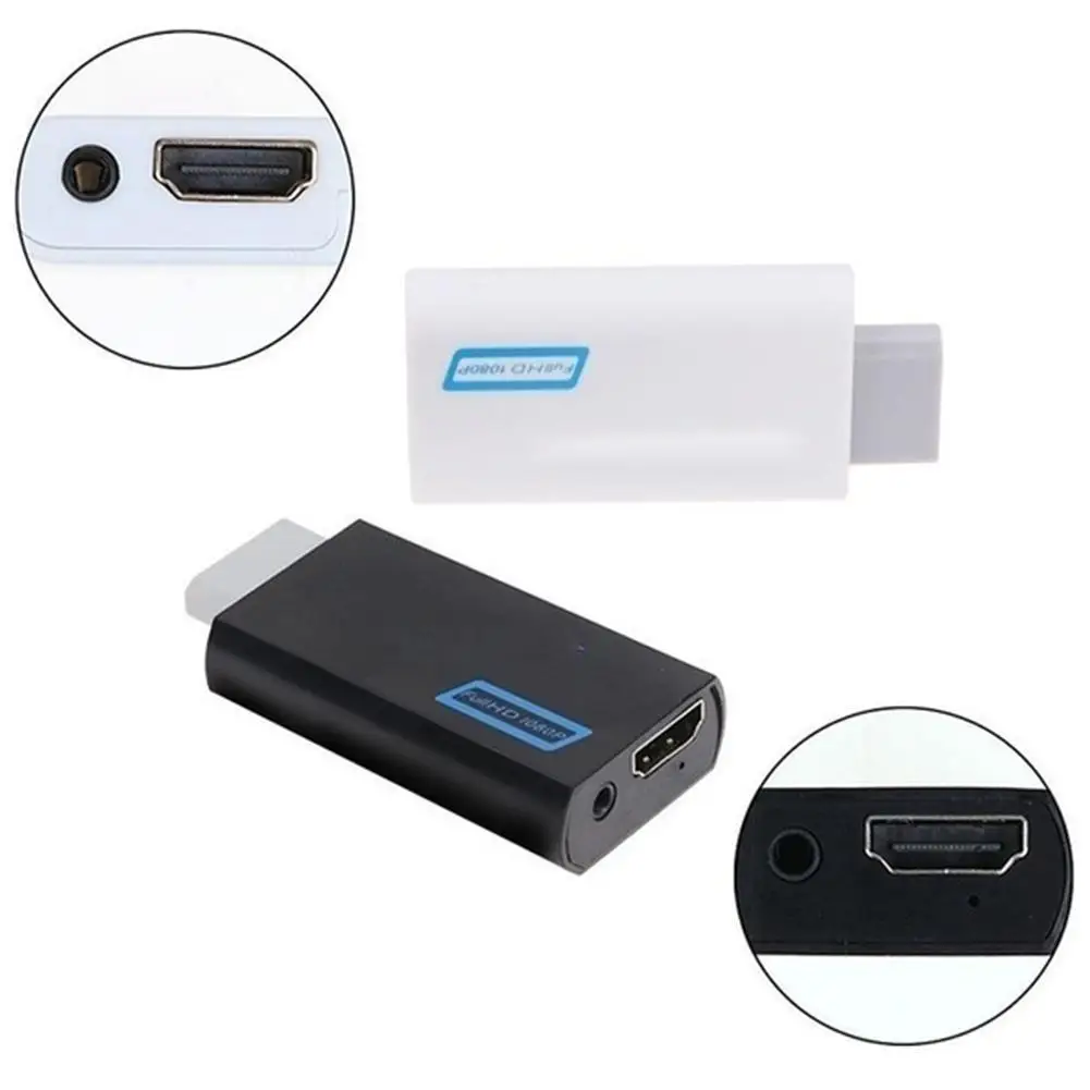 Адаптер WII в HDMI совместимый с Wii 2hdmi преобразователь 3 5 мм аудиоадаптер для ПК HDTV