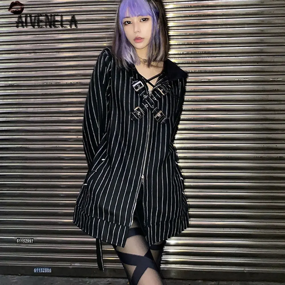 Свитшот женский в готическом стиле с капюшоном и длинным рукавом | Женская одежда