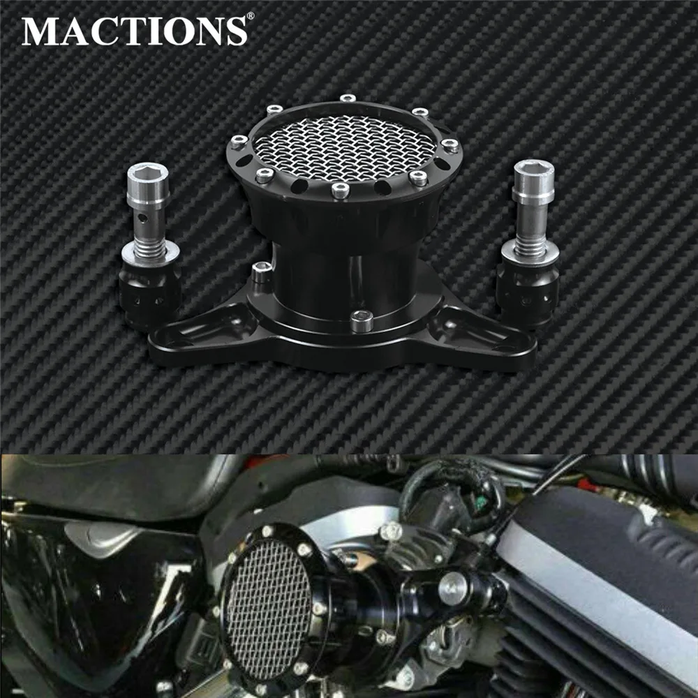 Фильтр для очистки воздуха мотоцикла Black Speed Stack алюминиевый фильтр с ЧПУ Harley Sportster