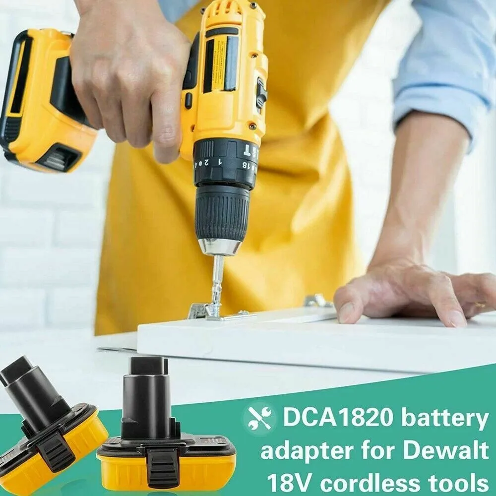 

Зарядное устройство для аккумуляторов DEWALT DCA1820, компактная электрическая дрель, адаптер для батарей 20 в до 18 в, встроенная угловая шлифоваль...