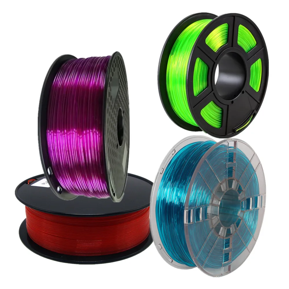 

Transparent 1.75mm 3D Printer Filament PLA 1Kg 500g 250g with Spool PETG Filaments Flexible TPU Printing Materials For 3D Pen