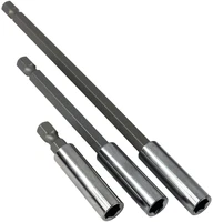3pcs 14 hex rod shank long handle screwdriver tip holder extension bit set 60mm 100mm 150mm quick change hand tool socket
