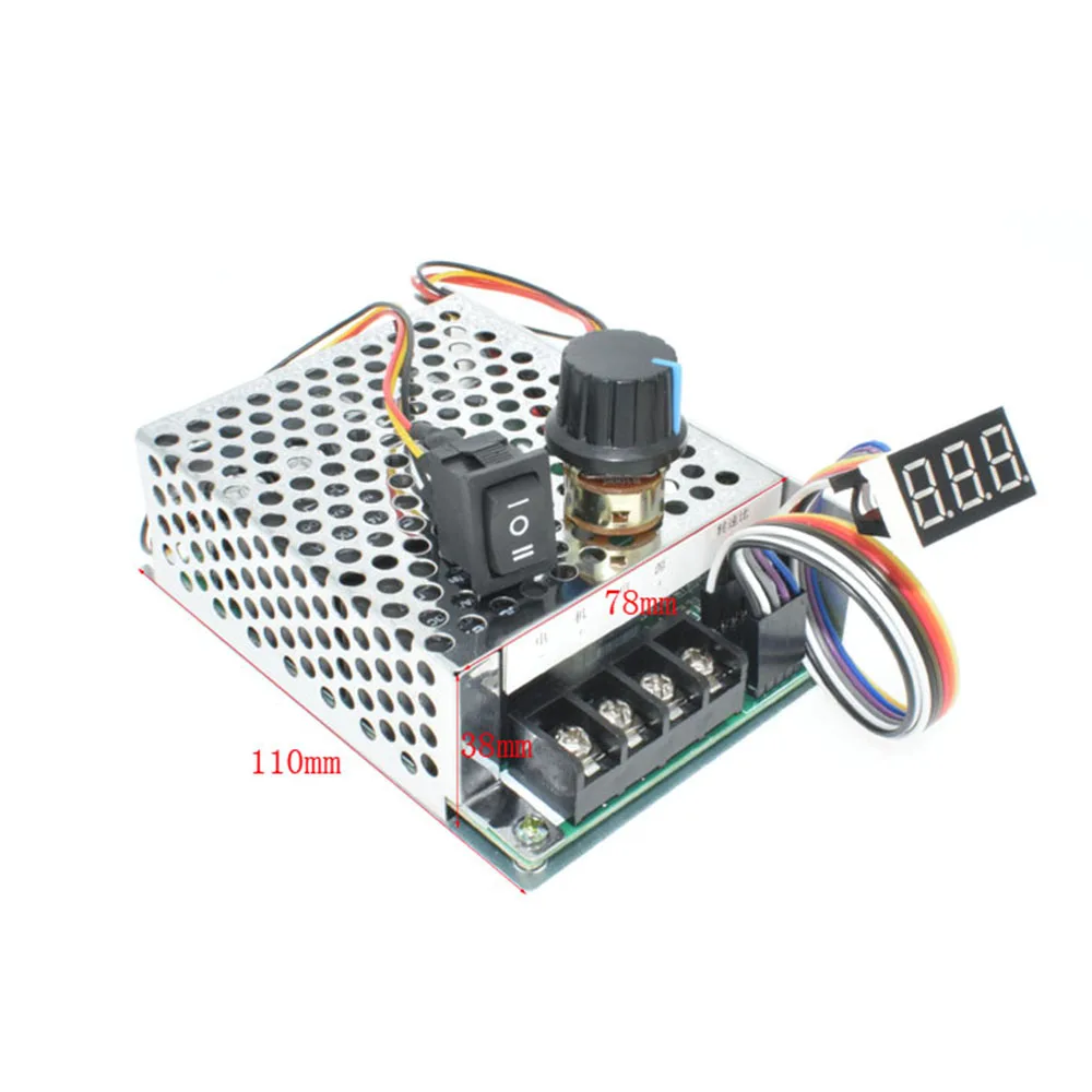 

DC 12V 24V 36V 40A PWM Motor Speed Controller CW CCW Revesible Switch Regulator Voltage Regulator