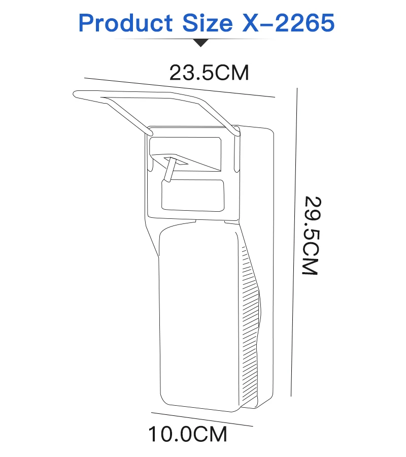 

1000ml ABS Wall mounted Elbow disinfection dispenser
