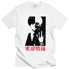 Японская, Tokyo Ghoul T популярный комплект с юбкой для маленьких девочек, топ с рисунком из Аниме Tokyo Ghoul, футболки, топы, одежда Ken Kaneki с коротким рукавом HarajukuСпортивная мужская футболка Мерч