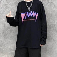 mens and womens t shirt spring and autumn korean version loose lovers long sleeves long sleeve summer tops for women 2021