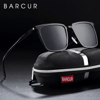 barcur polarized square sunglasses for men aluminium magnesium sun glasses for women gift with box