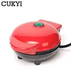 Домашняя мини-вафельница CUKYI, двухсторонняя нагревательная машина для завтрака, антипригарная электрическая машина для выпечки для детей, 110220 В
