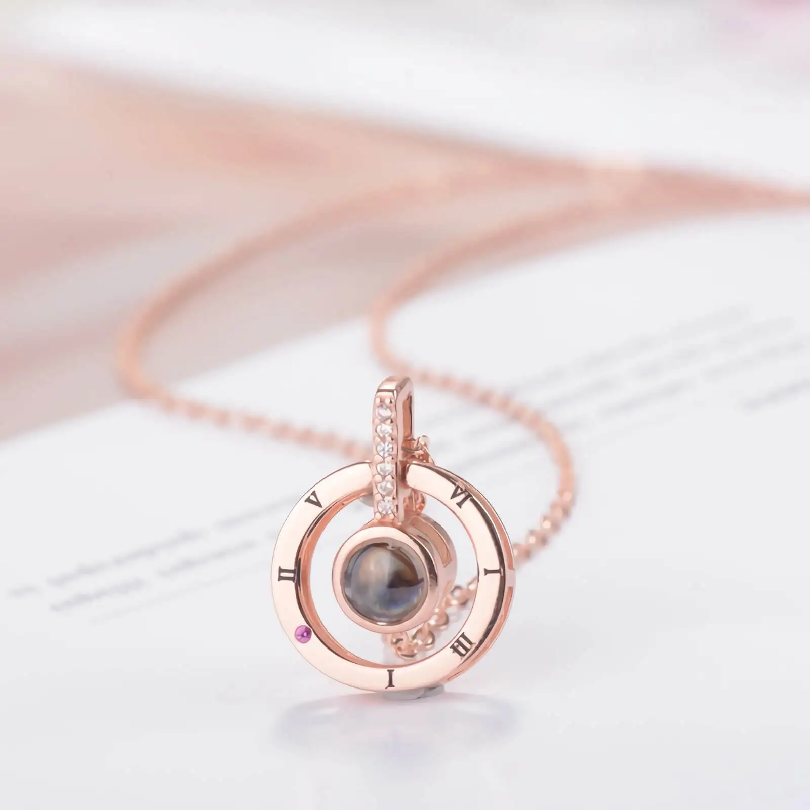 Розовое золото серебро письмо ожерелье 100 языков я люблю тебя s подвески для