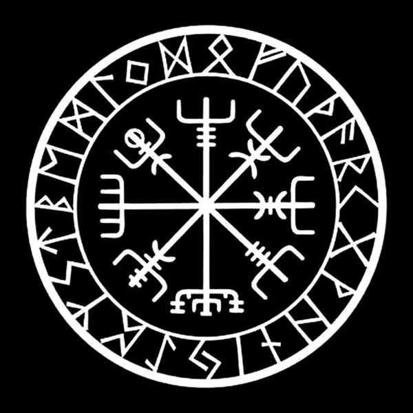 

Personality Car Sticker Originality Compass Rune KK Vinyl Car-styling Motorcycle Decal Waterproof 15cm*15cm