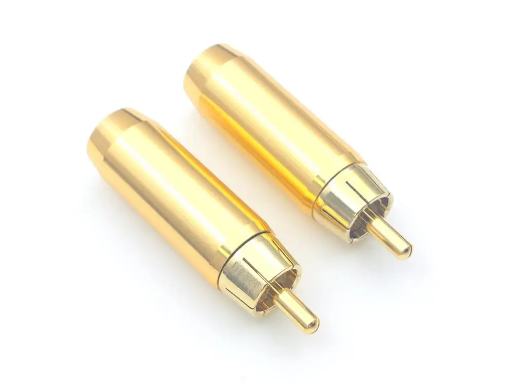 

2X Позолоченный разъем RCA для аудиофилов, DIY припой