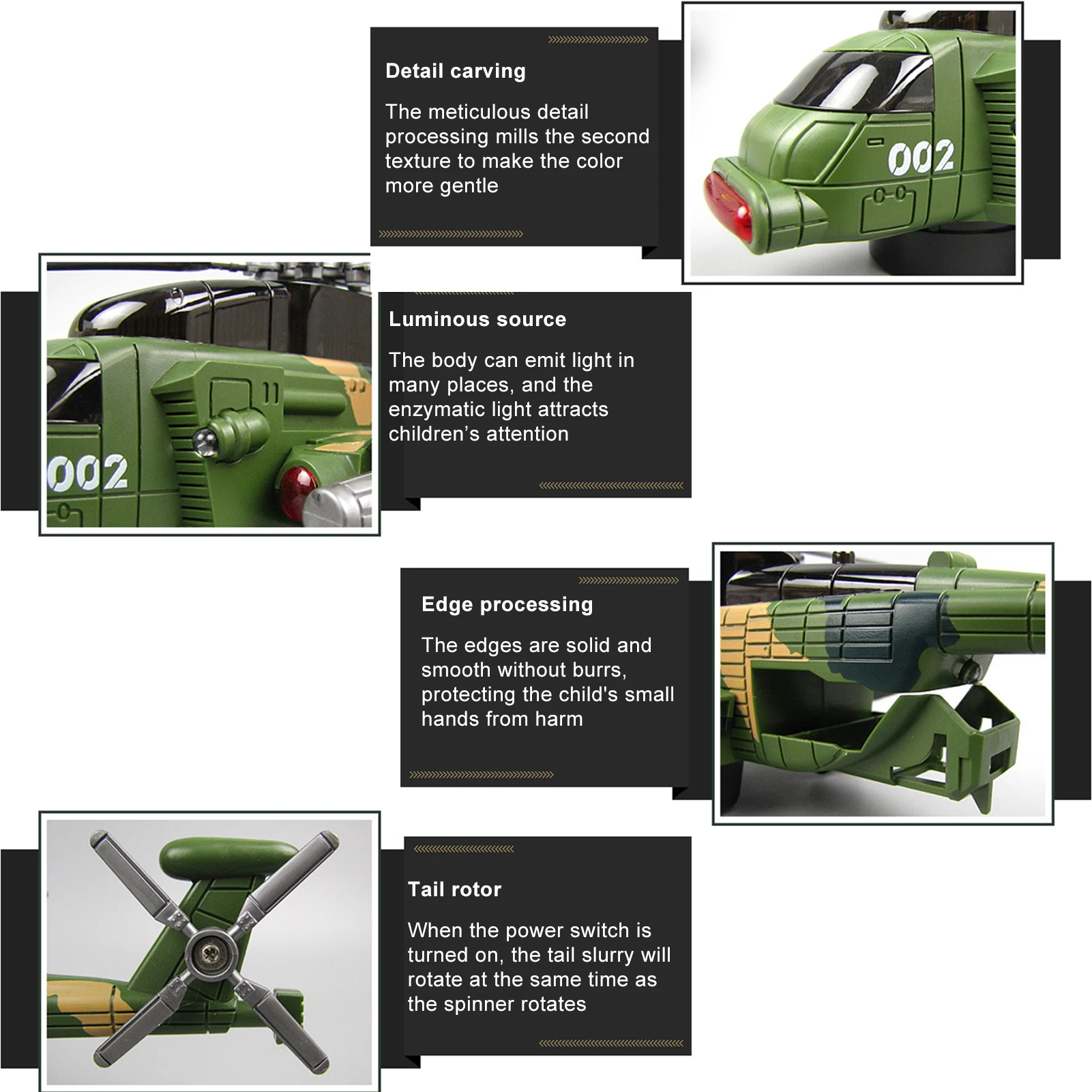 Игрушка-Квадрокоптер со светильник легкая в эксплуатации Детская электрическая