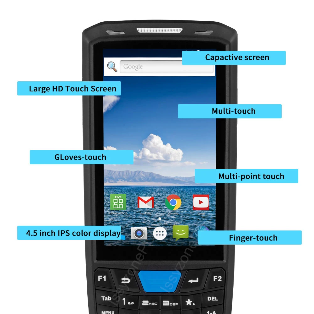 IssyzonePOS портативный КПК Android 8,1 прочный pos-терминал 1D 2D сканер штрих-кода Wi-Fi 4G Bluetooth gps PDA считыватель штрих-кодов