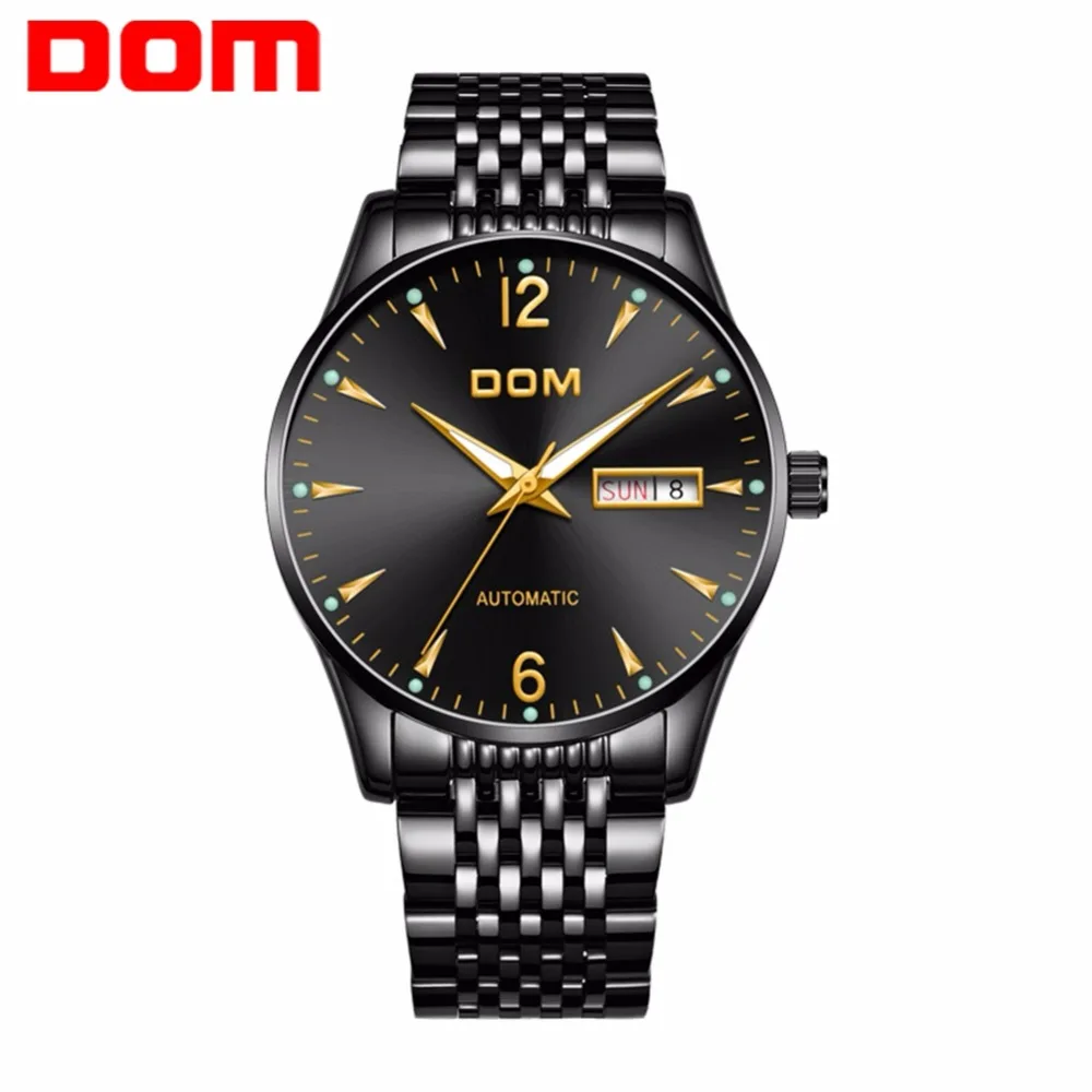 Часы DOM Мужские механические водонепроницаемые из нержавеющей стали 2020|Мужские