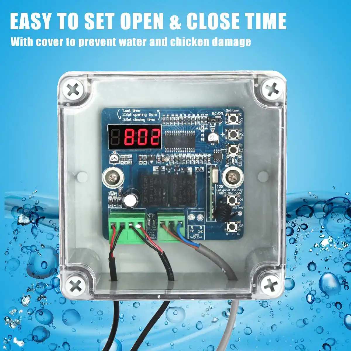 Контроль времени куриный дом автоматический открывалка двери открытия фермы 110