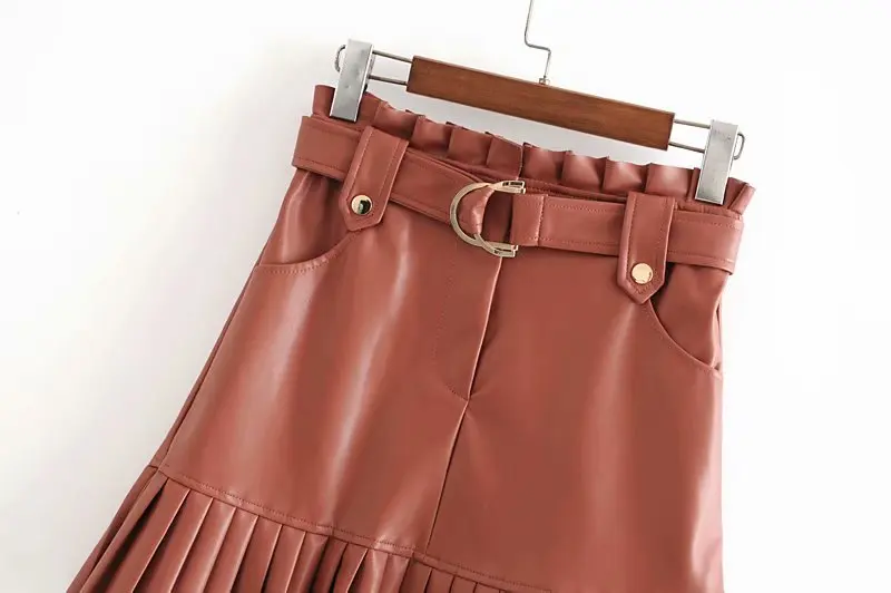 Осень и зима 2019 новая &quotЖенская одежда пояс маленькая косая юбка из