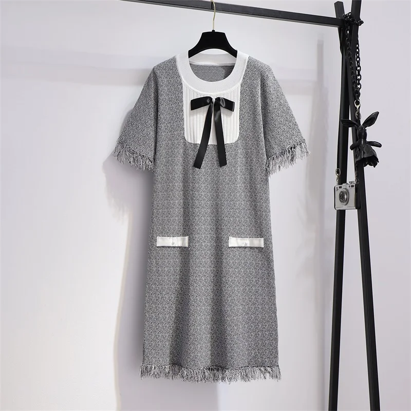 Женское винтажное платье с коротким рукавом голубое или розовое элегантное в