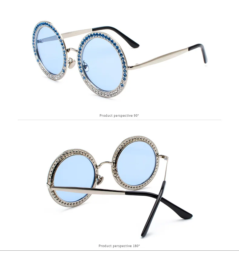 Винтажные женские солнцезащитные очки gafas, роскошные брендовые инкрустированные кирпичные солнцезащитные очки oculos de sol mujer, большие круглые солнцезащитные очки