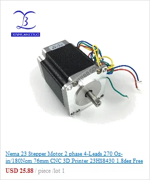 NEMA34 CNC 86 шаговый двигатель 78 мм/520 Oz-in шаговый двигатель/4,0 Afor гравировальный станок с ЧПУ и 3D принтер