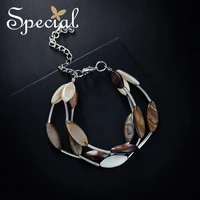 special fashion multi layer bracelets bangles classic natural shell bracelets black white jewelry gifts for women s1742c