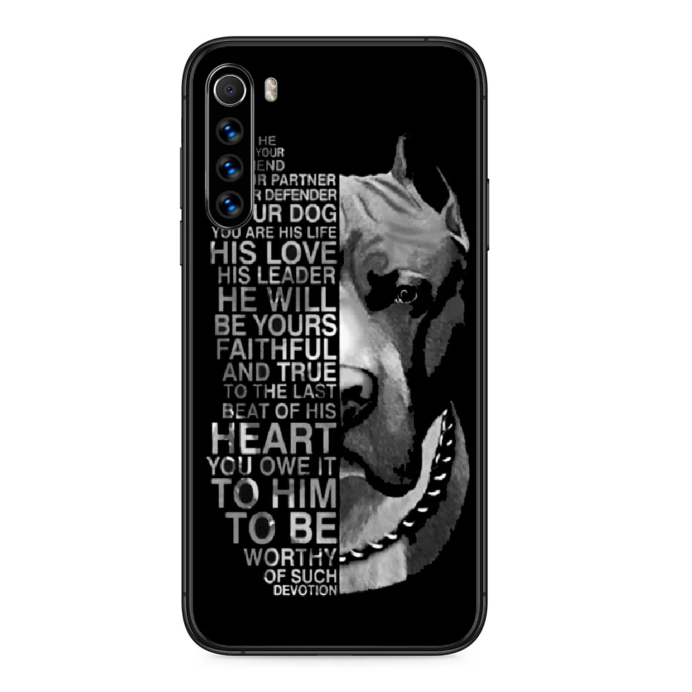 Чехол для телефона Pit Bull Lovely Dog Pitbull Xiaomi Redmi Note 4A 4X 5 6 6A 7 7A 8 8A 4 5A 8T Plus Pro black hoesjes trend Etui |
