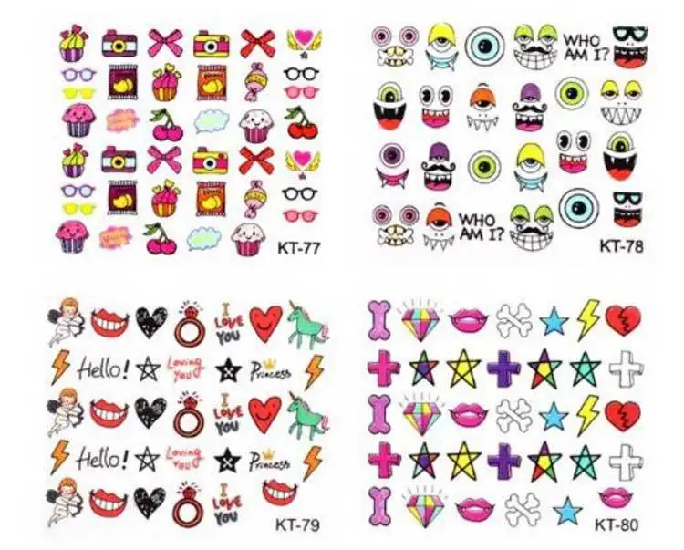 3 листа типсов 24 Тип Harajuku Плюшевый Монстр Майк Вазовски 3D нейл арта Стикеры дизайн