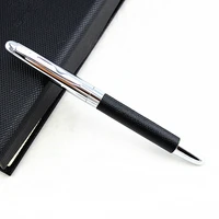 leather metal ballpoint pen black signature pen mens business writing pen office school stationery rollberball pen