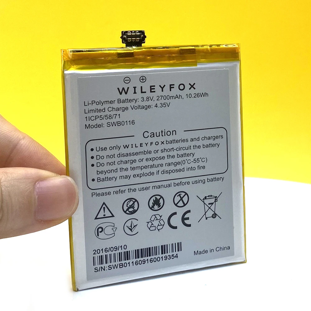 new original 2700mah battery for wileyfox swift 2 2 plus swb0116 phone in stock high quality battery free global shipping