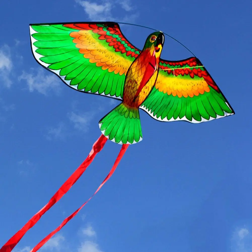 

1pcs Cartoon Parrot Kite Long Tail With Kite Line Lifelike Portable Kites Gifts Kids Fun Game Home Garden Outdoor Children Toys