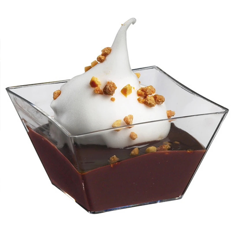 

Promotion - 20/Pack, Home Party Disposable Plastic Tableware Supplies, 55*30mm/60ml Transparent Mini Emerald Dessert Cup