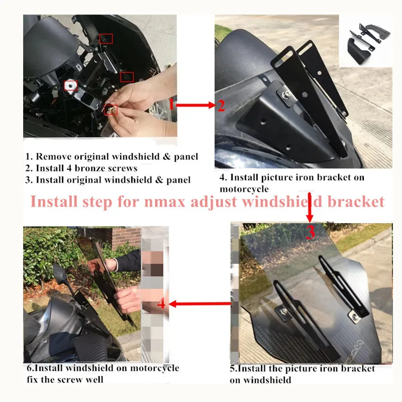 Модифицированный Мотоцикл nmax155 nmax выше 5 см ветровое стекло ветровые дефлекторы для YAMAHA nmax155 nmax 155 16-19