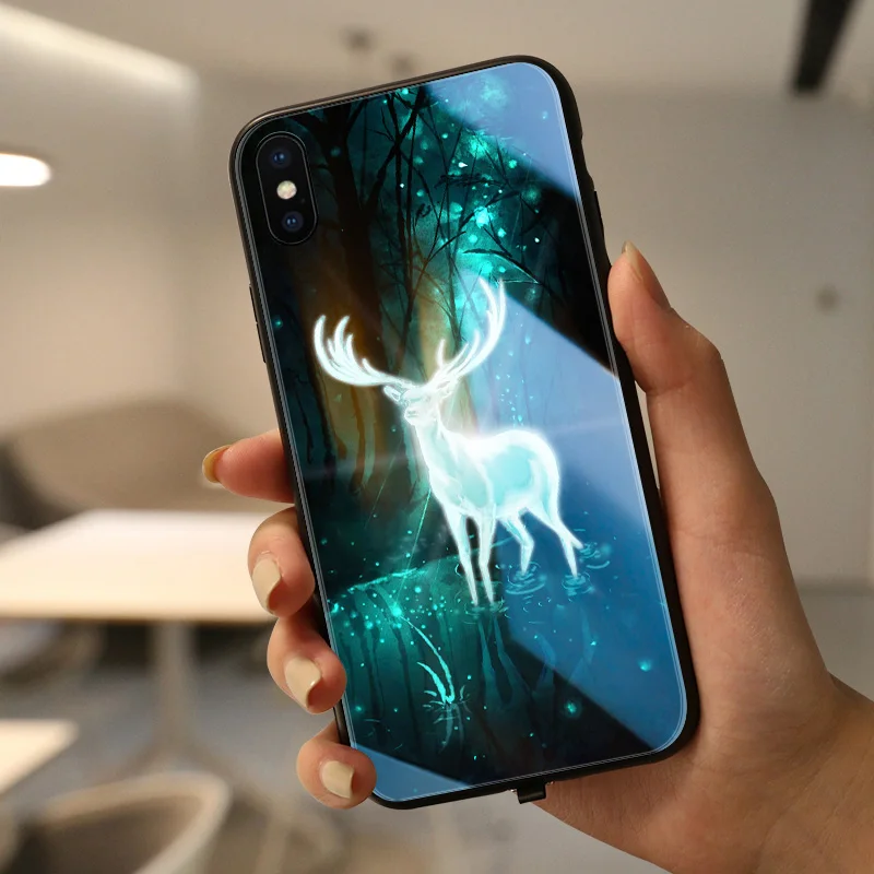Милый чехол в виде животного Pika mofi для iphone huawei светодиодный блестящий
